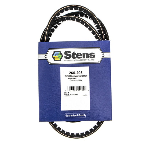 [ST-265-203] Stens 265-203 OEM Replacement Belt Fits Toro 110-6774 For TimeCutter Z4200
