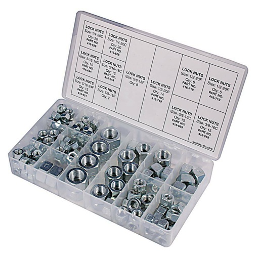 [ST-415-198] Stens 415-198 Metal Lock Nut Kit  Includes 150 pieces Lawnmower