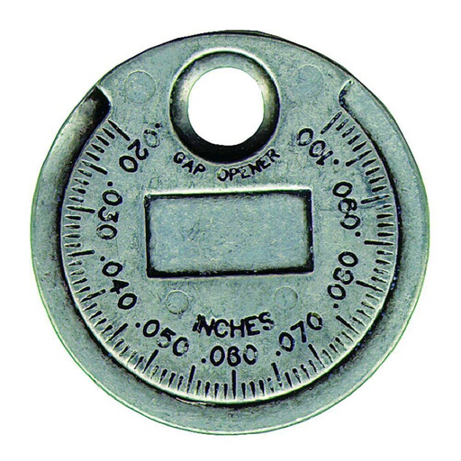 [ST-750-554] Stens 750-554 Plug Gap Gauge  Silver Dollar  taper gauge Shows inches  mm
