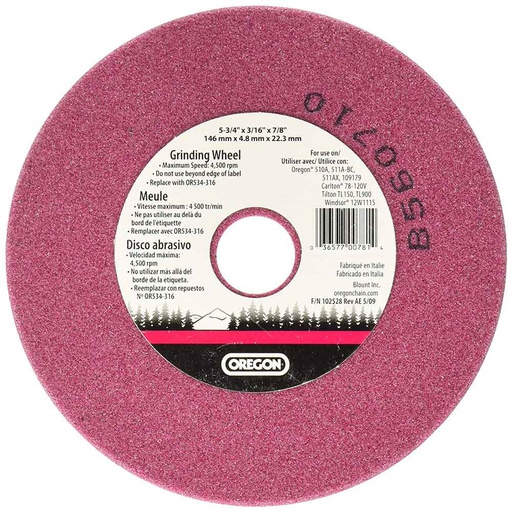[OEP-OR534-316A] Oregon GRINDING WHEEL 3/16 CARDED OR534-316A Genuine Replacement