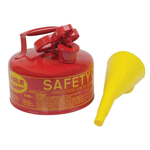 [ST-765-180] Stens 765-180 Eagle Metal Safety Fuel Can Eagle 1 Gallon With Funnel