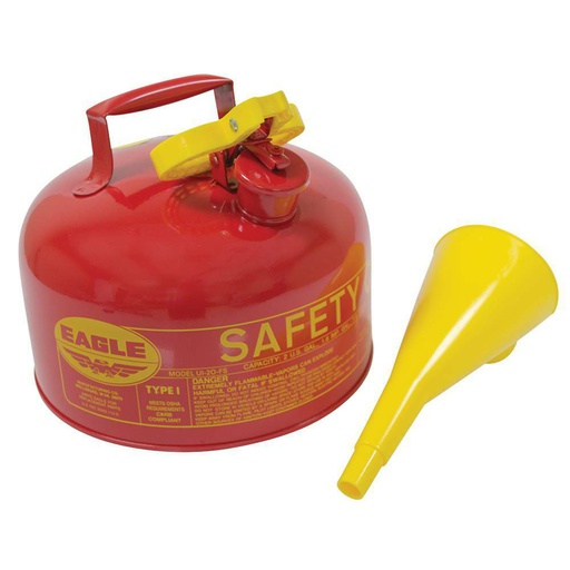 [ST-765-184] Stens 765-184 Eagle Metal Safety Fuel Can  Eagle 2 Gallon With Funnel