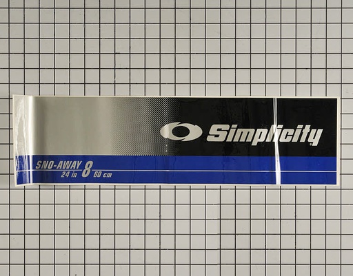 [BS-1714106SM] Briggs &amp; Stratton Genuine 1714106SM DECAL SIMPLICITY SNO Replacement Part